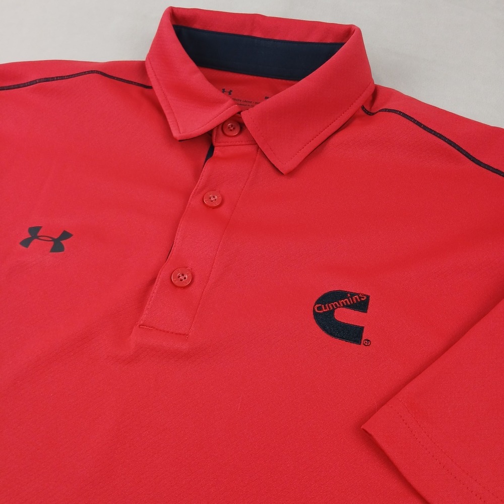 Under Armour Cummins Medium Mens Polo Shirt Stretch Performance 20x27 Small